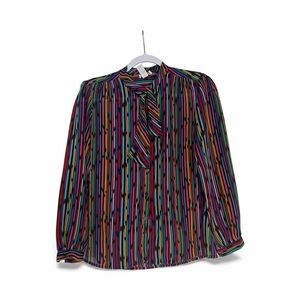 Regina Porte Vibrant Multicolor Striped Women's Blouse